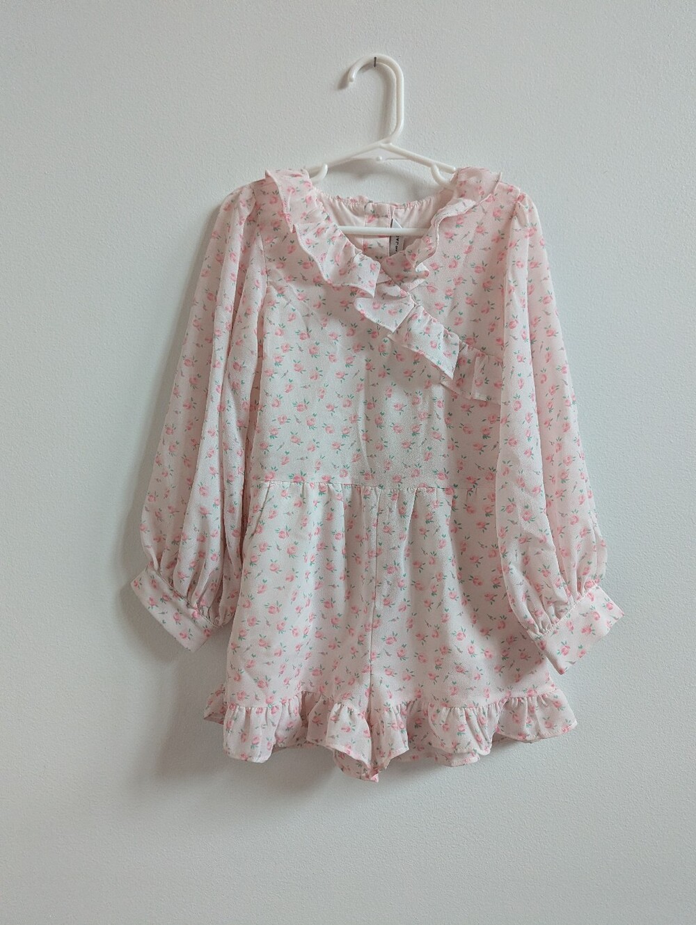 Janie and Jack Pink Romper Rosette Girls 4T